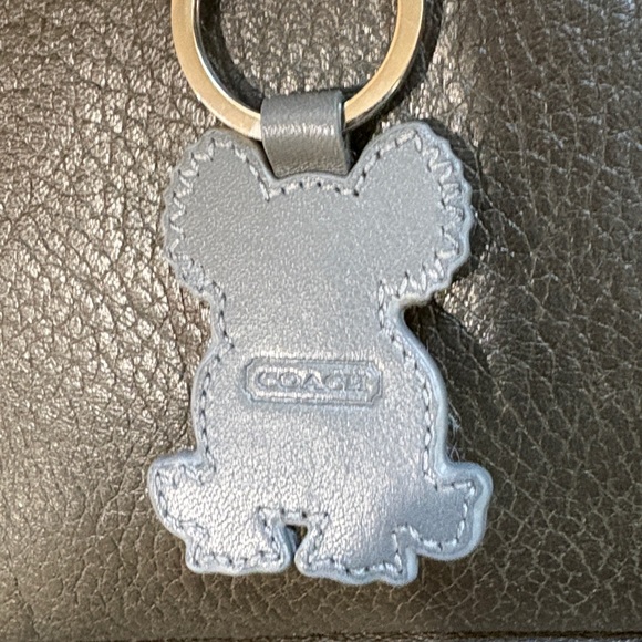 Coach leather textured koala bear key fob - Picture 3 of 8